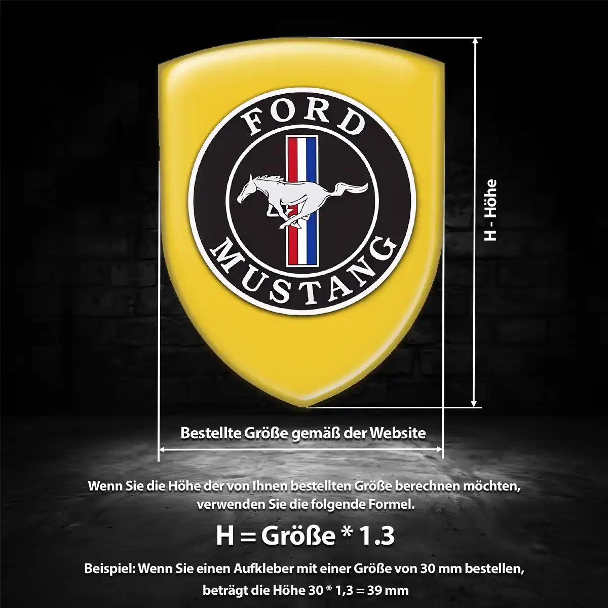 Ford Mustang Wappen Emblem Auto Stilvolles Design