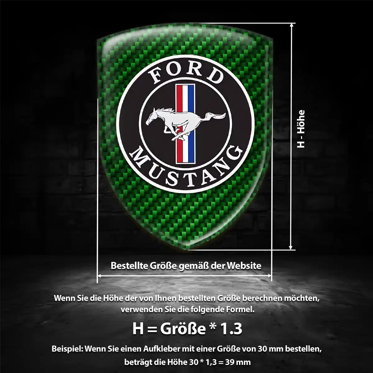 Ford Mustang Wappen Emblem Hohe Qualität