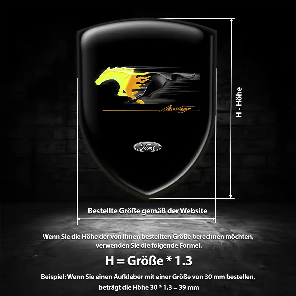 Ford Mustang Wappen Emblem Premium-Edition