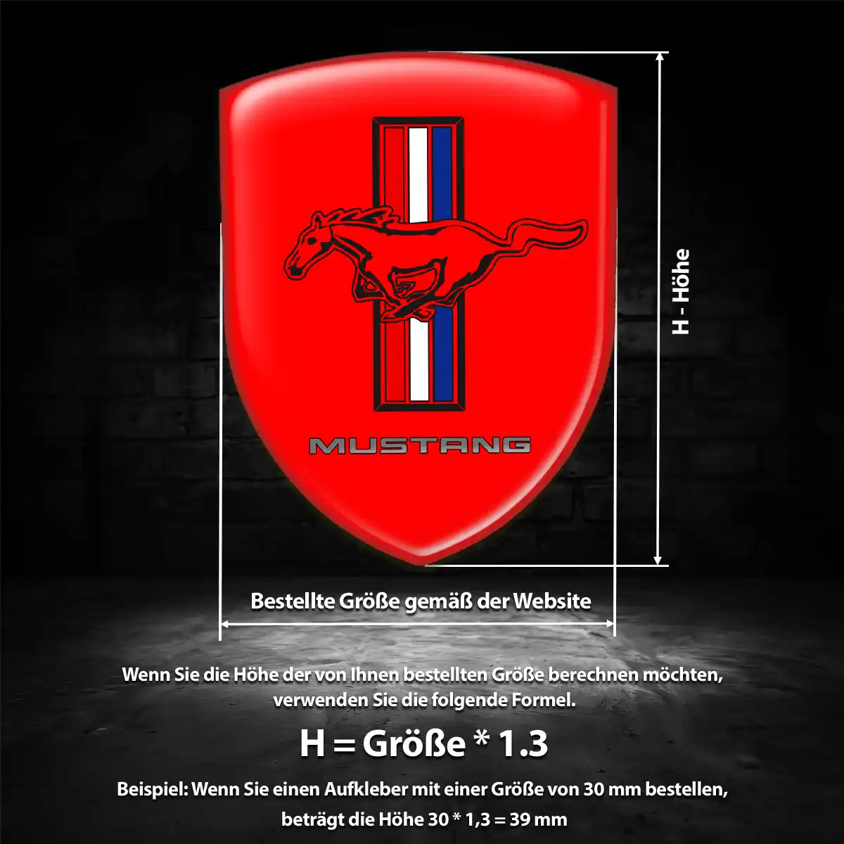 Ford Mustang Wappen Emblem Stilvolles Design