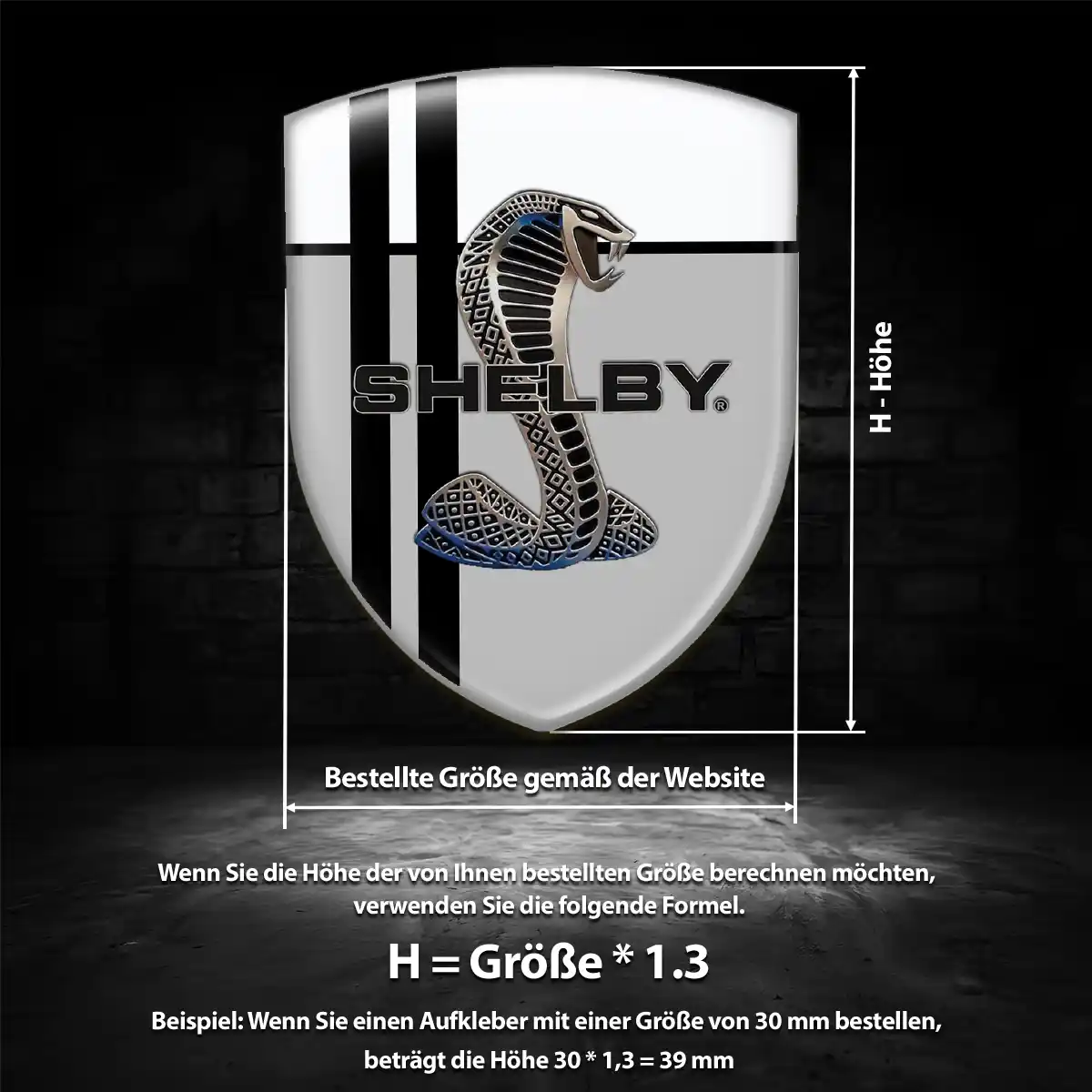 Ford Shelby 3D Gel Aufkleber Emblem Auto Stilvolles Design