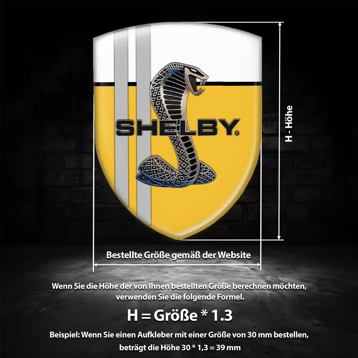 Ford Shelby 3D Gel Aufkleber Embleme Hohe Qualität