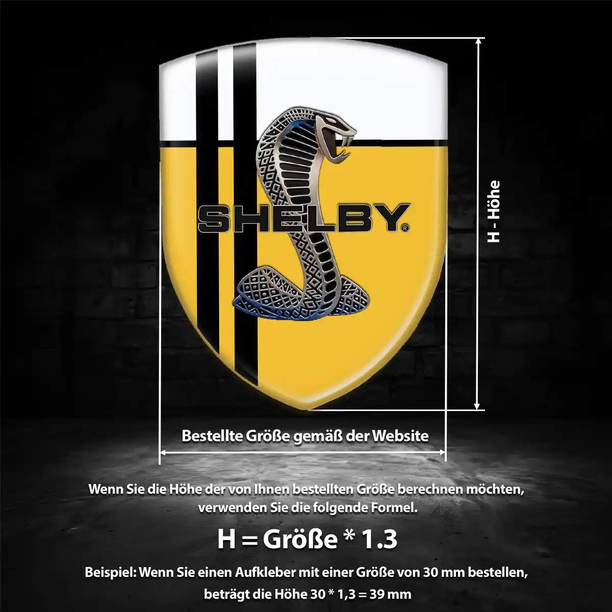 Ford Shelby 3D Gel Aufkleber Hohe Qualität