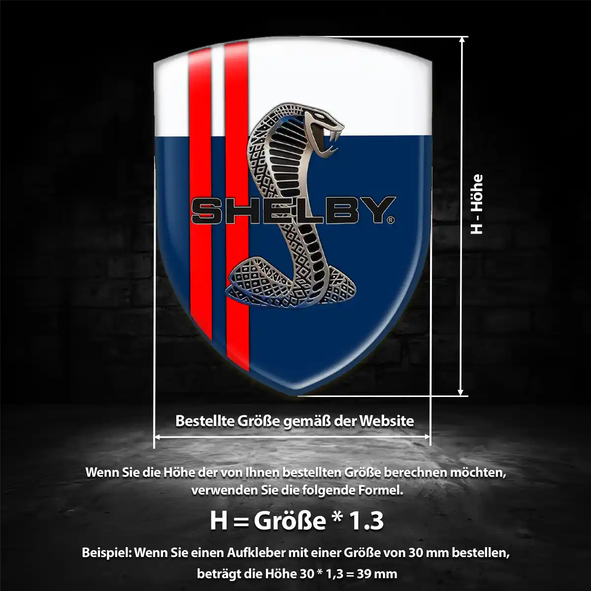 Ford Shelby 3D Gel Aufkleber Wappen Auto Stilvolles Design