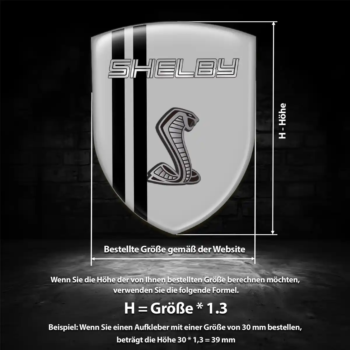 Ford Shelby 3D Gel Aufkleber Wappen Hohe Qualität