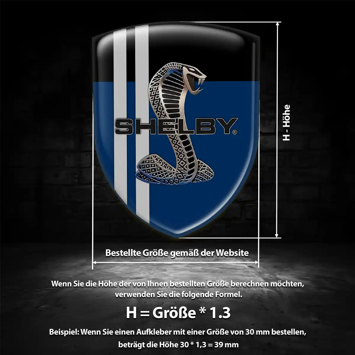 Ford Shelby Aufkleber 3D Gel Emblem Hohe Qualität