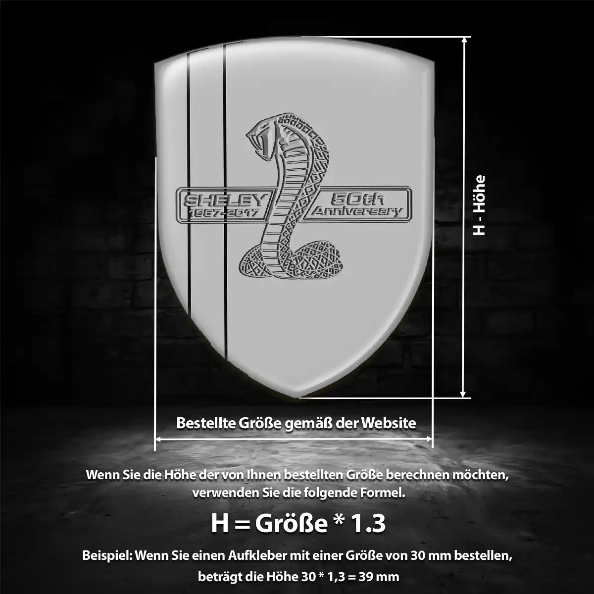 Ford Shelby Aufkleber 3D Gel Emblem Stilvolles Design