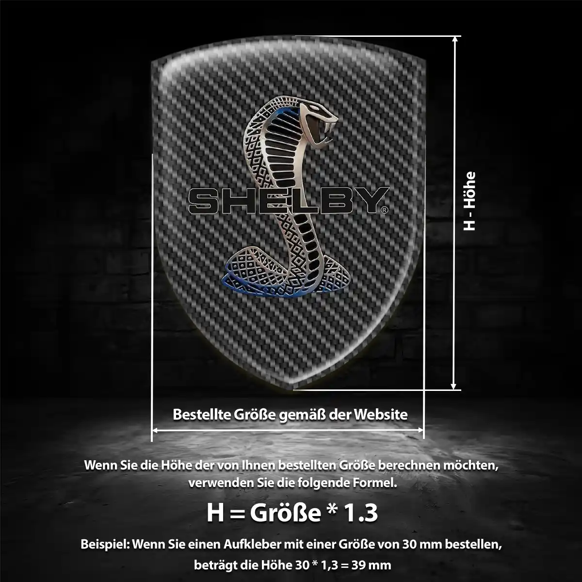 Ford Shelby Aufkleber 3D Gel Embleme Auto Stilvolles Design