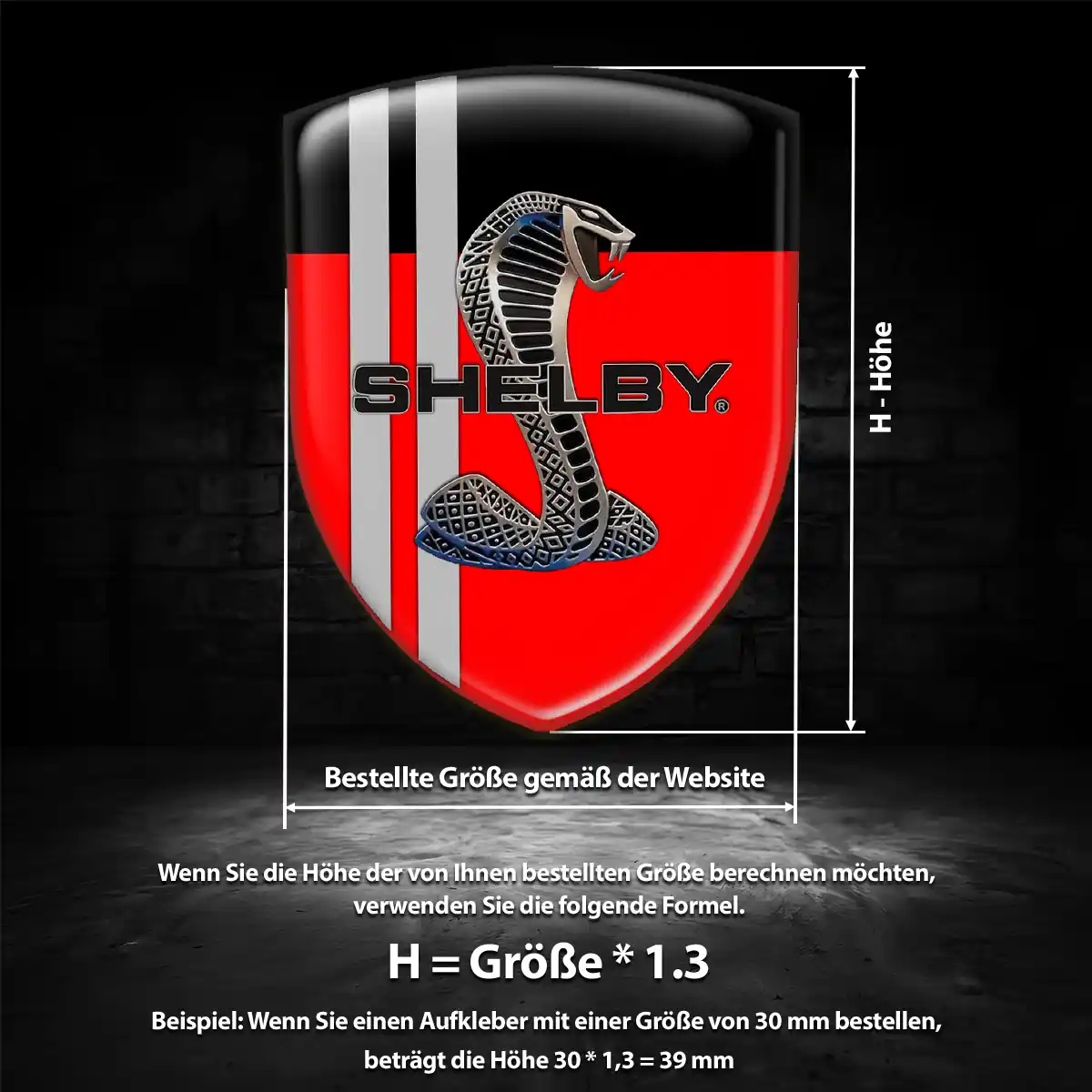 Ford Shelby Aufkleber 3D Gel Wappen Auto Stilvolles Design