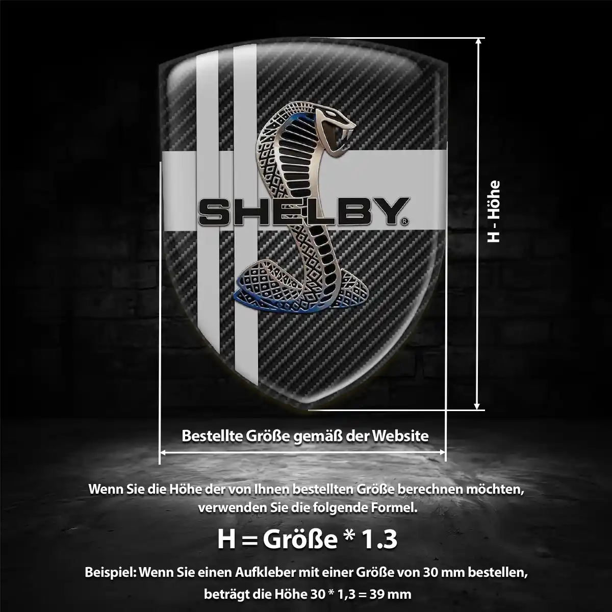 Ford Shelby Aufkleber 3D Gel Wappen Hohe Qualität