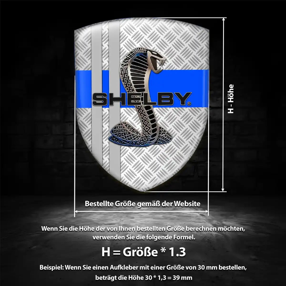 Ford Shelby Aufkleber Emblem Hohe Qualität