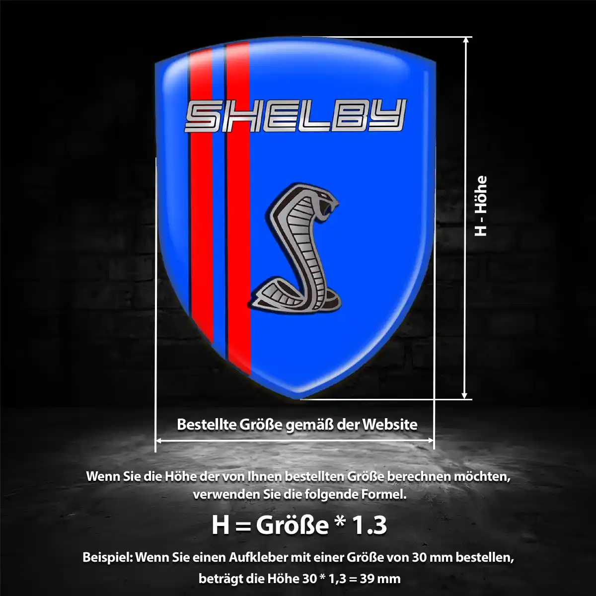 Ford Shelby Aufkleber Emblem Stilvolles Design