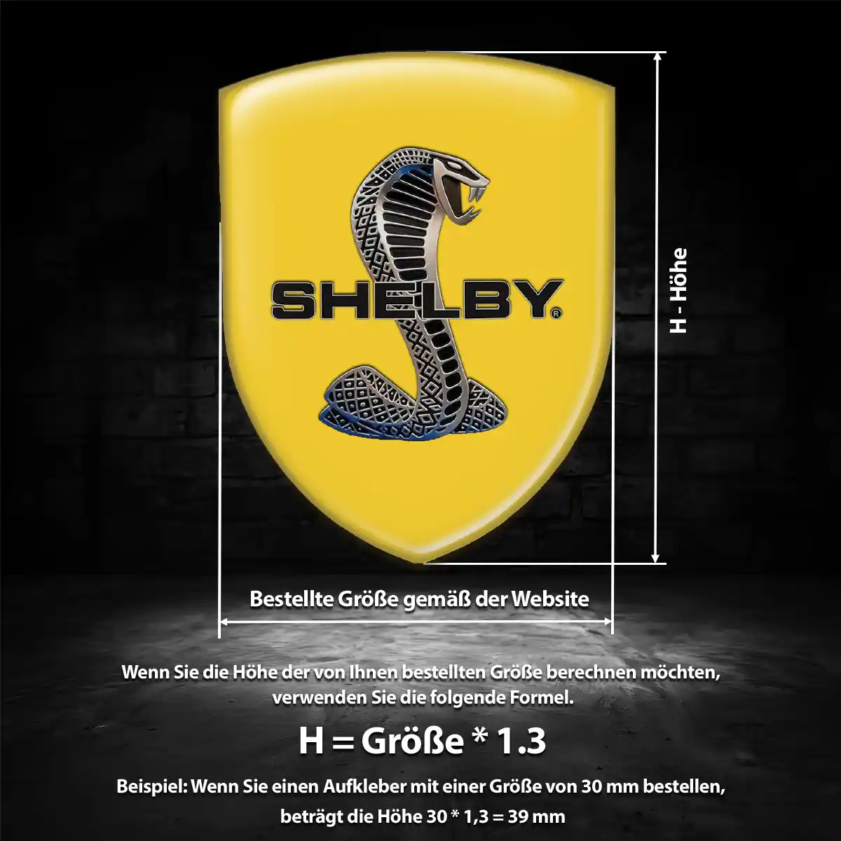 Ford Shelby Aufkleber Emblem Wappen Auto Stilvolles Design
