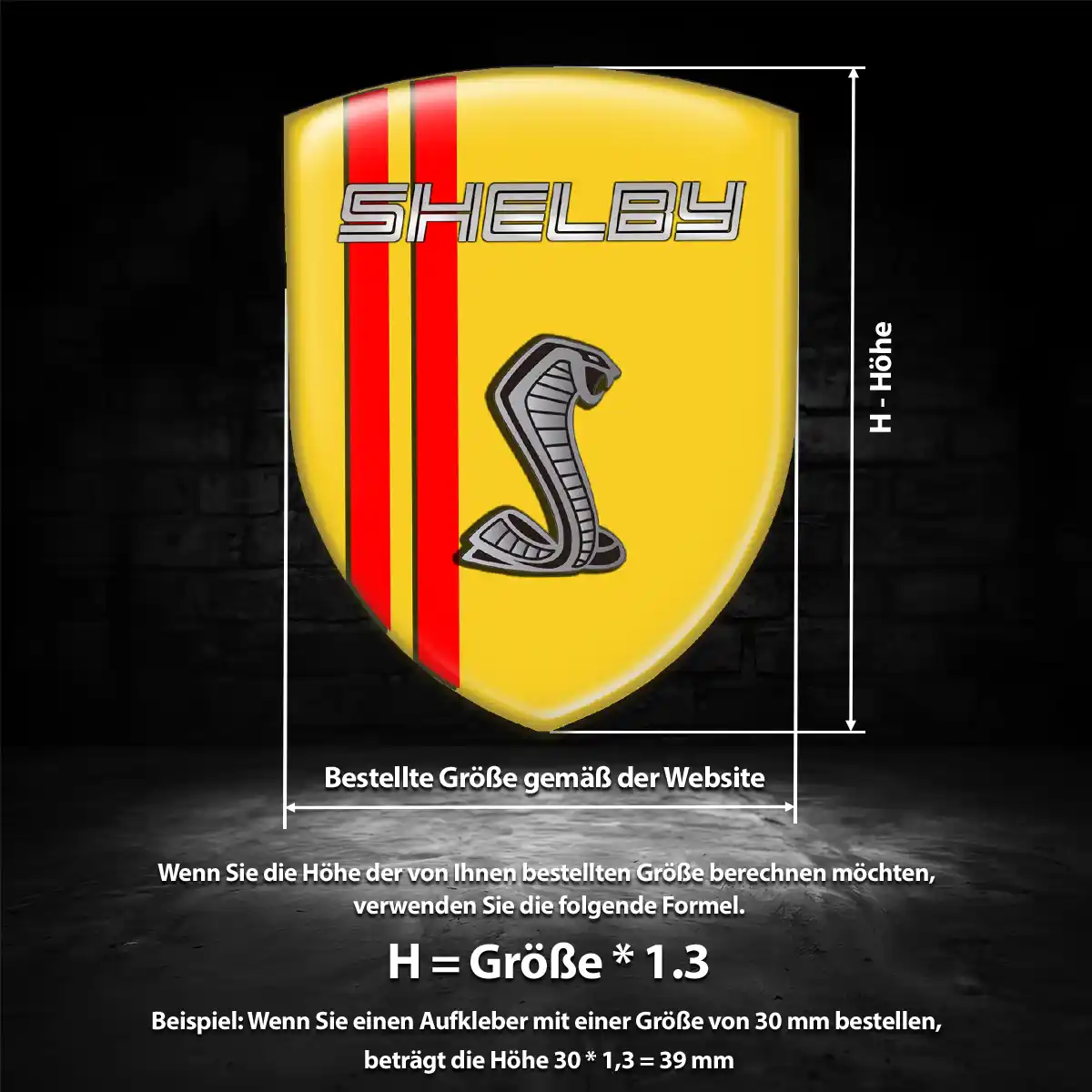 Ford Shelby Aufkleber Emblem Wappen Stilvolles Design