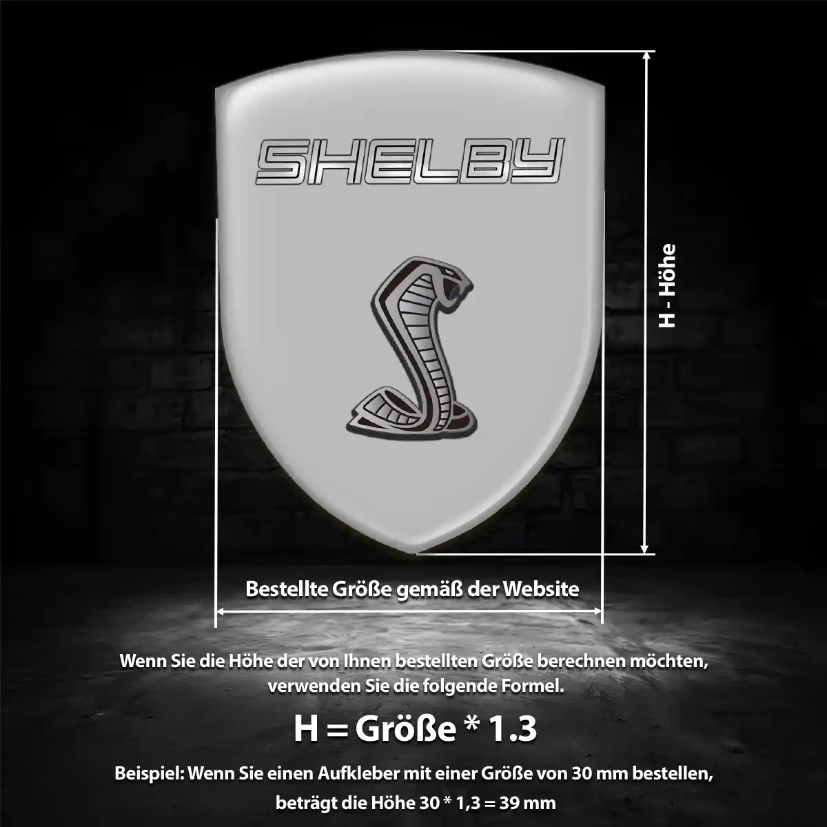 Ford Shelby Aufkleber Embleme Silikon Stilvolles Design