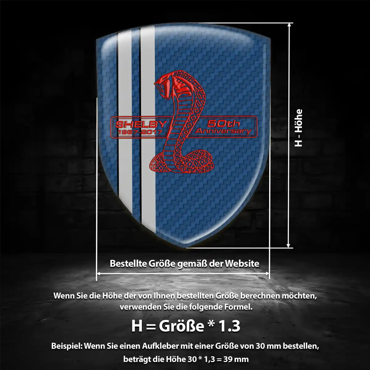 Ford Shelby Aufkleber Silikon Embleme Auto Stilvolles Design