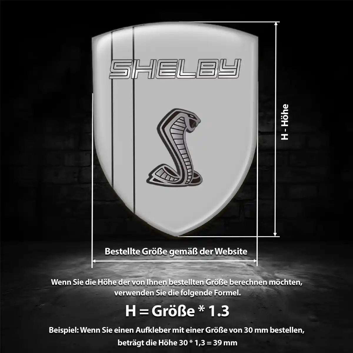 Ford Shelby Aufkleber Silikon Embleme Hohe Qualität