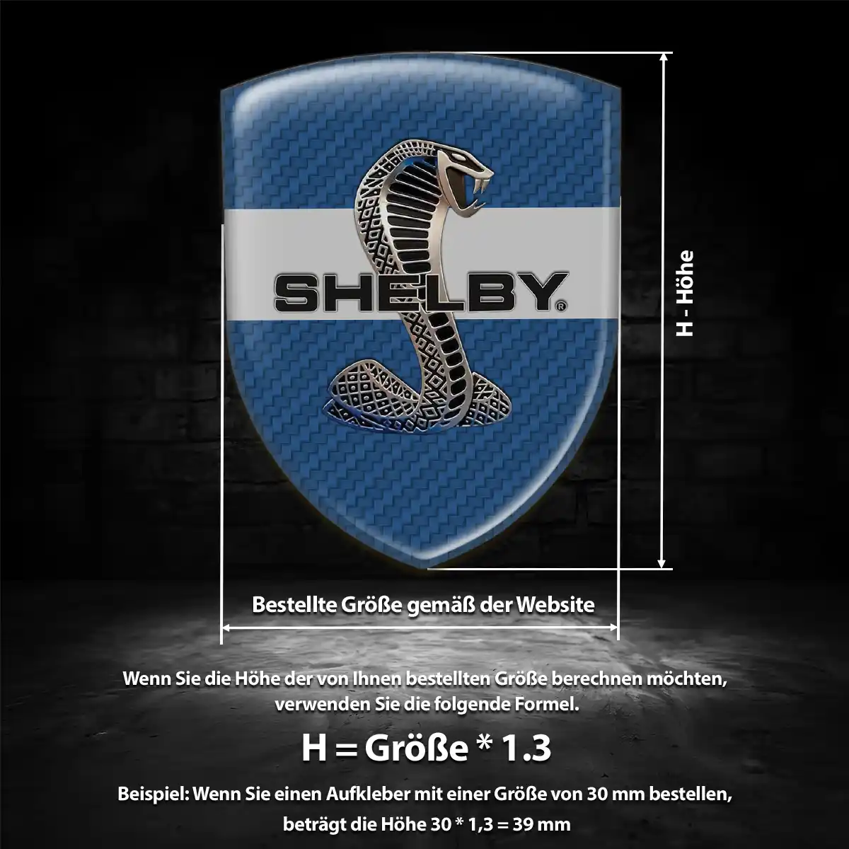 Ford Shelby Aufkleber Wappen Emblem Stilvolles Design