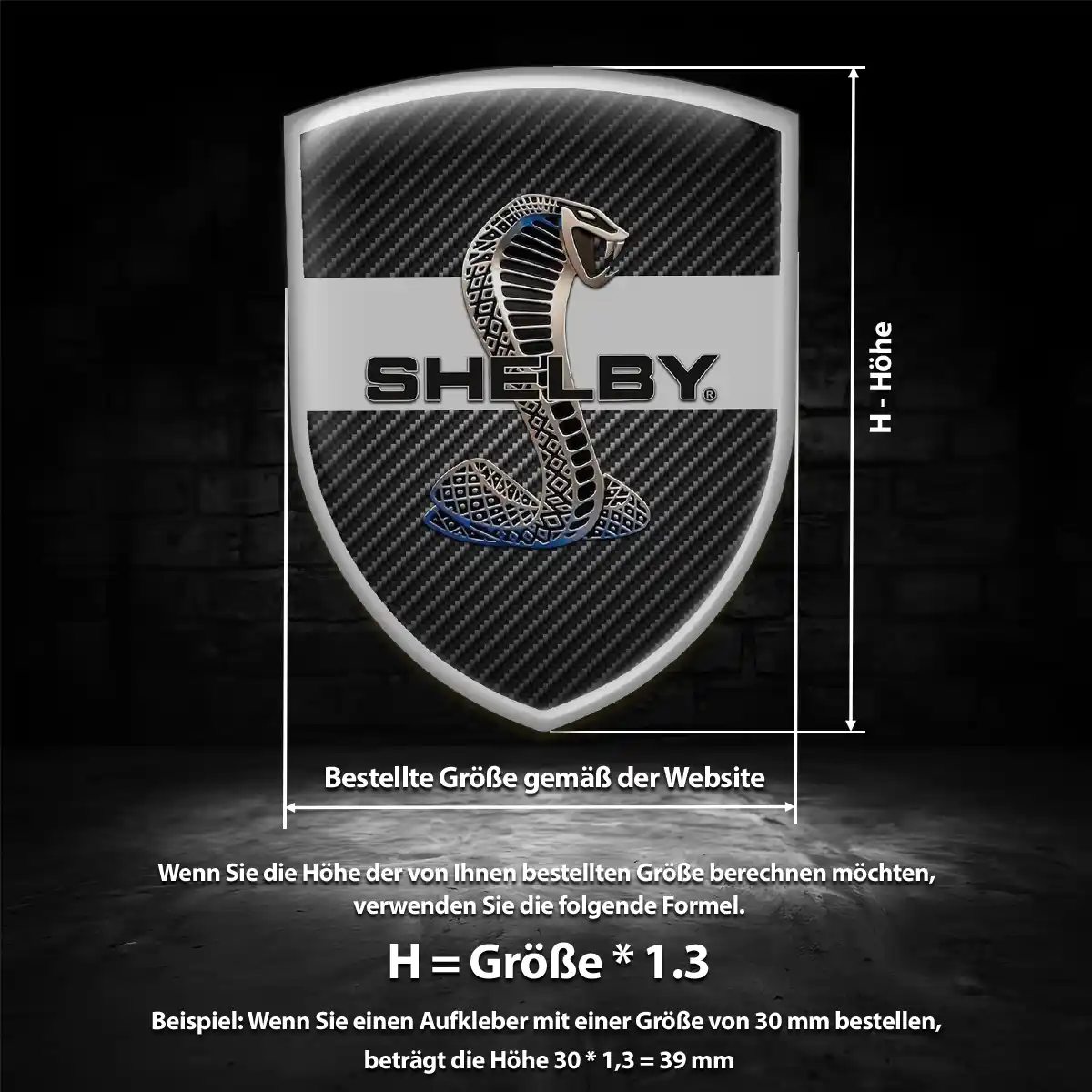 Ford Shelby Aufkleber Wappen Hohe Qualität
