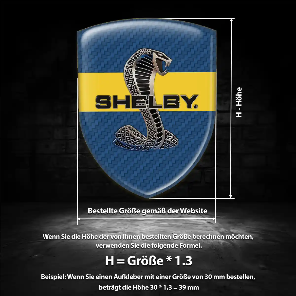Ford Shelby Aufkleber Wappen Stilvolles Design