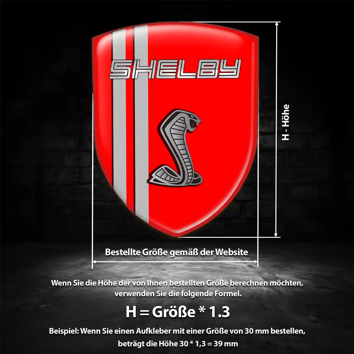 Ford Shelby Emblem Aufkleber Hohe Qualität