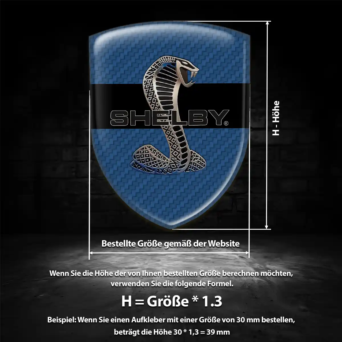 Ford Shelby Emblem Aufkleber Wappen Hohe Qualität