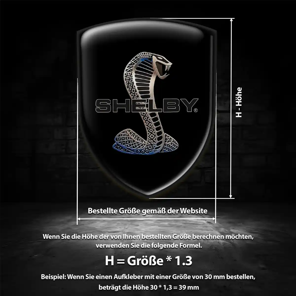 Ford Shelby Emblem Aufkleber Wappen Stilvolles Design