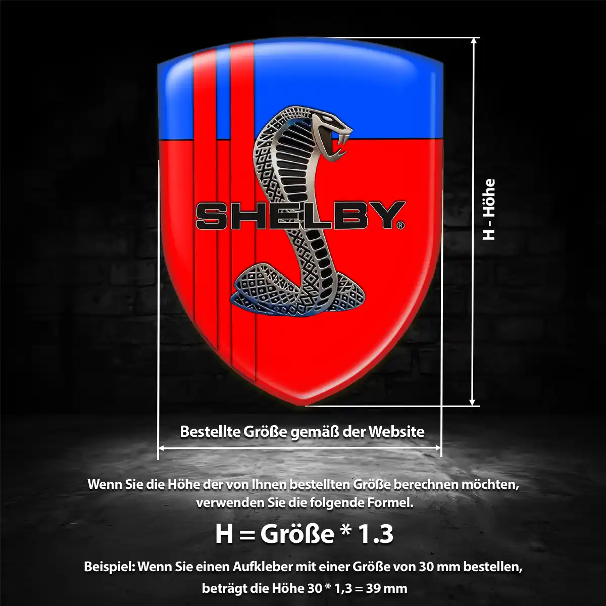 Ford Shelby Emblem Auto Hohe Qualität