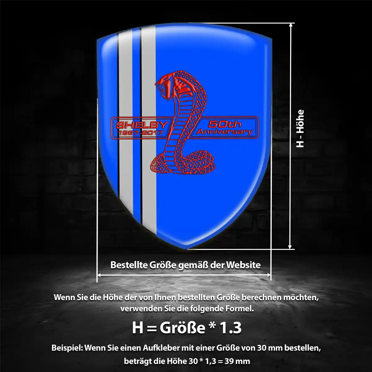 Ford Shelby Emblem Wappen Aufkleber Auto Stilvolles Design