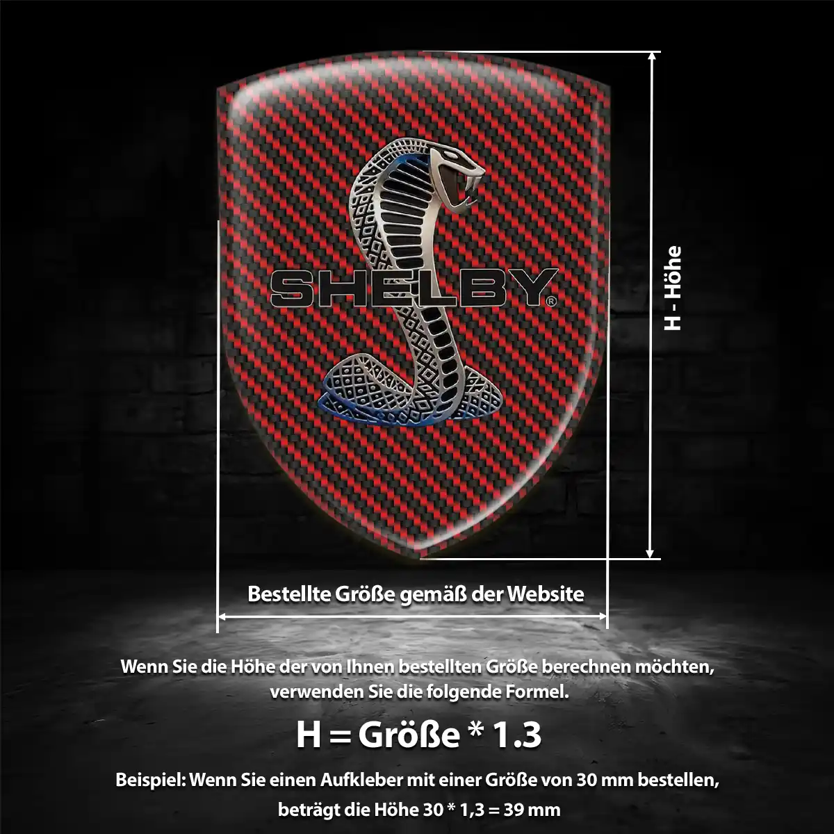 Ford Shelby Emblem Wappen Aufkleber Hohe Qualität