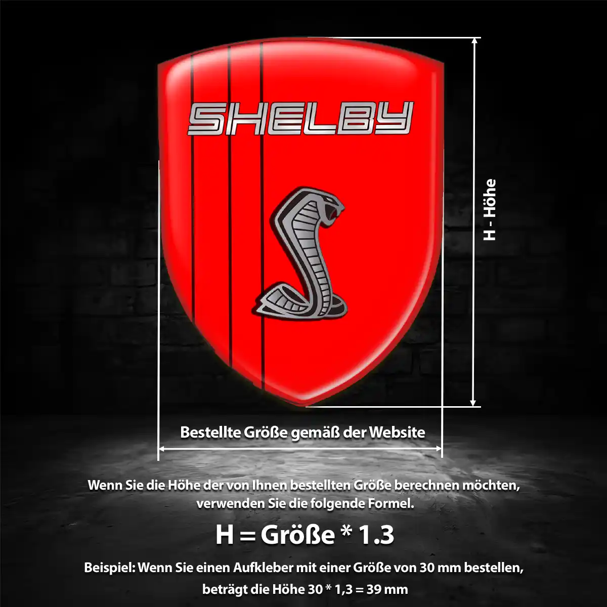 Ford Shelby Emblem Wappen Auto Hohe Qualität