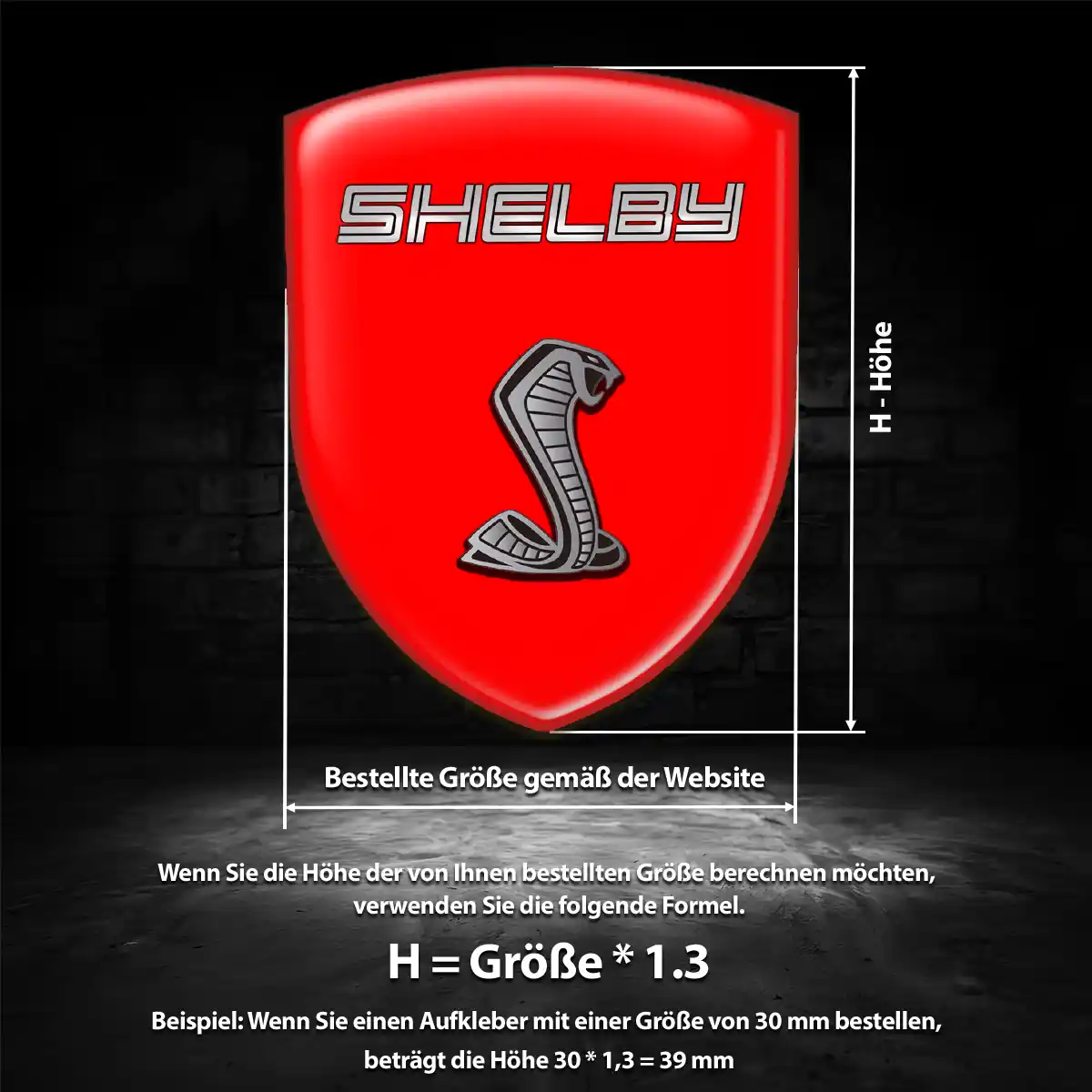 Ford Shelby Emblem Wappen Hohe Qualität