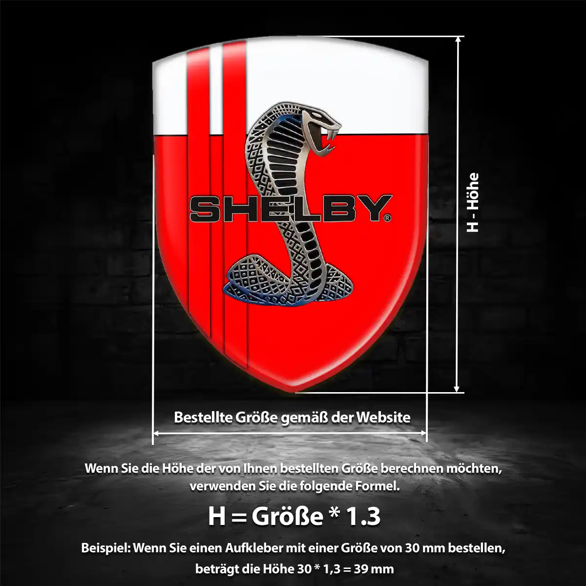 Ford Shelby Silikon Aufkleber Auto Stilvolles Design