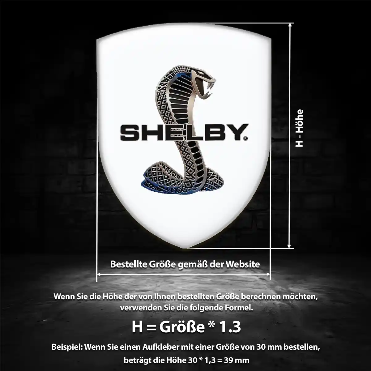 Ford Shelby Silikon Aufkleber Stilvolles Design