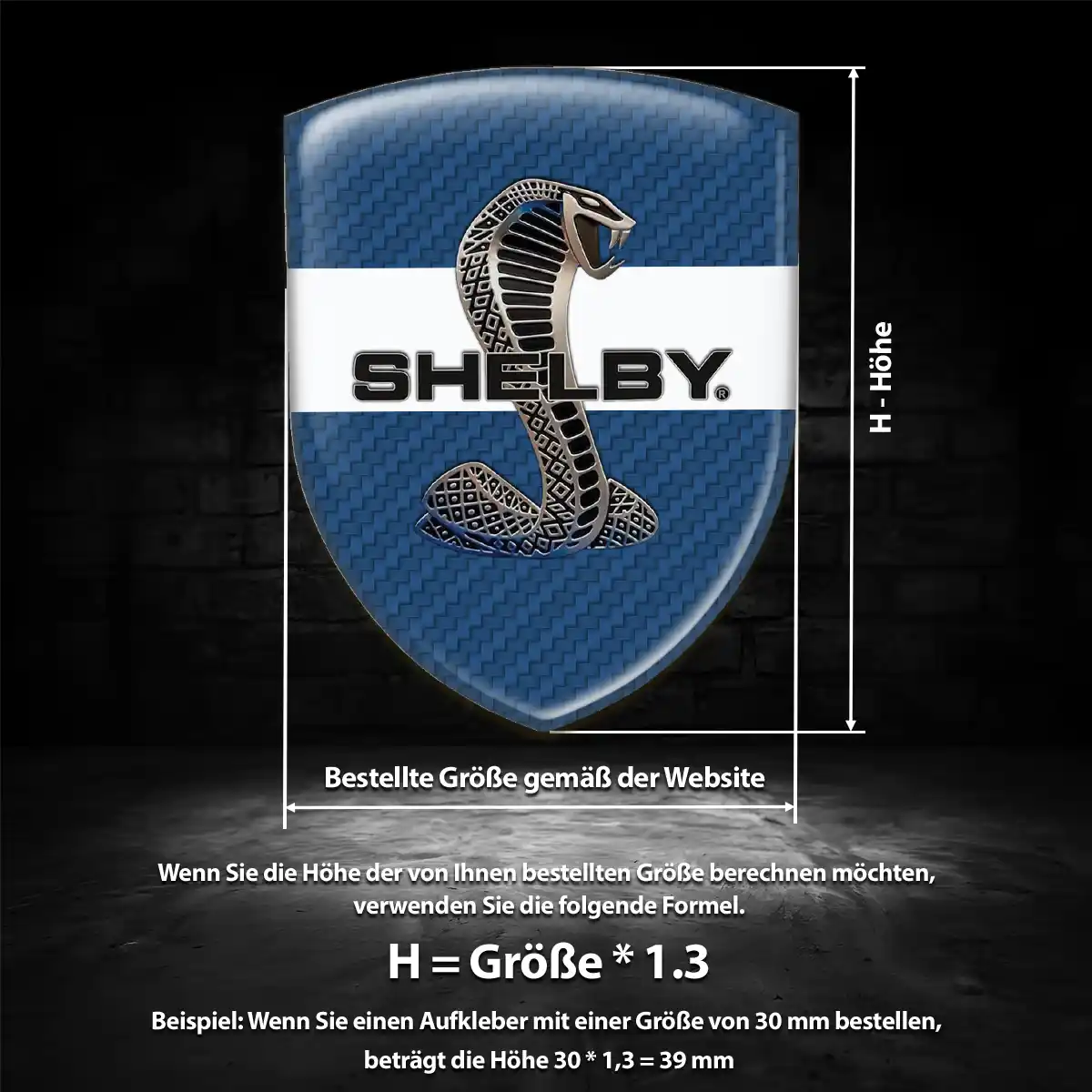 Ford Shelby Silikon Aufkleber Wappen Auto Stilvolles Design