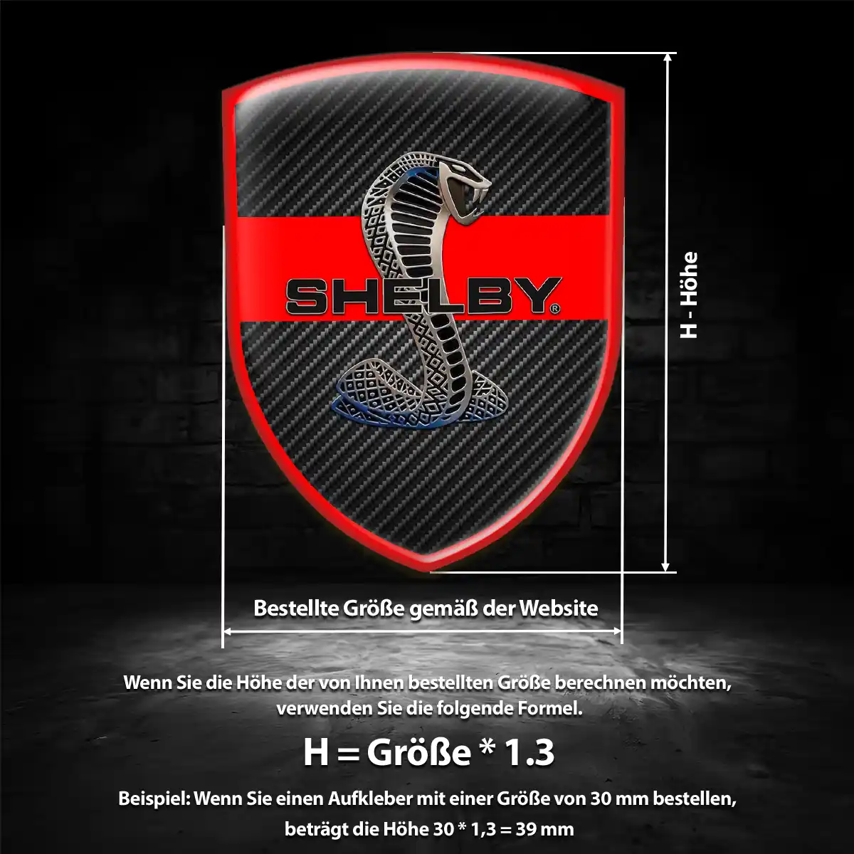 Ford Shelby Wappen Aufkleber Emblem Hohe Qualität