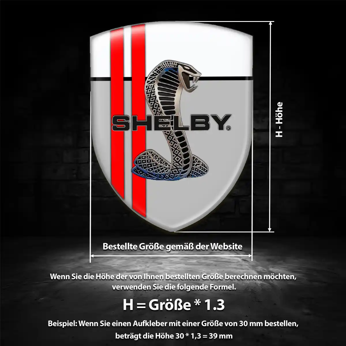 Ford Shelby Wappen Aufkleber Hohe Qualität