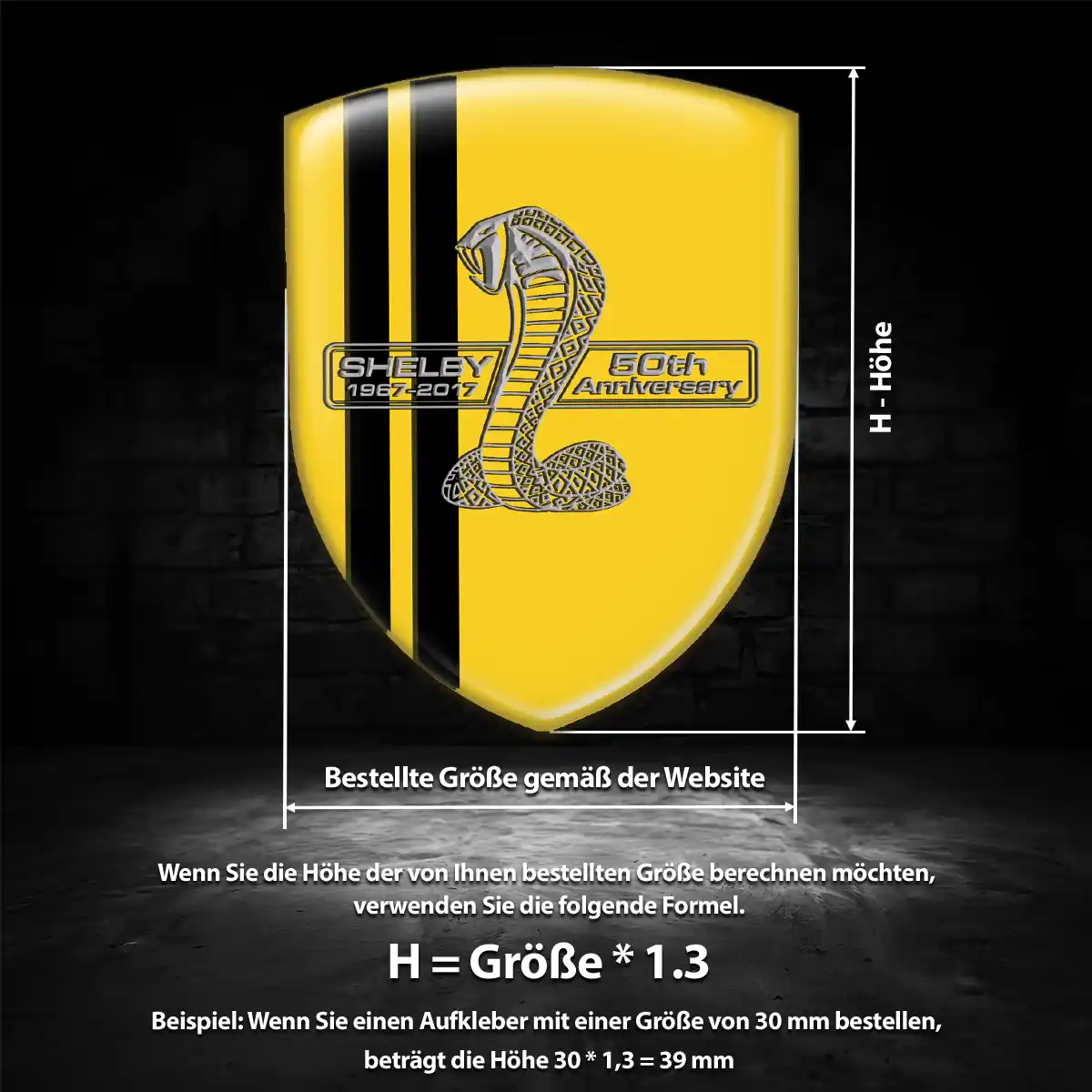 Ford Shelby Wappen Emblem Aufkleber Hohe Qualität