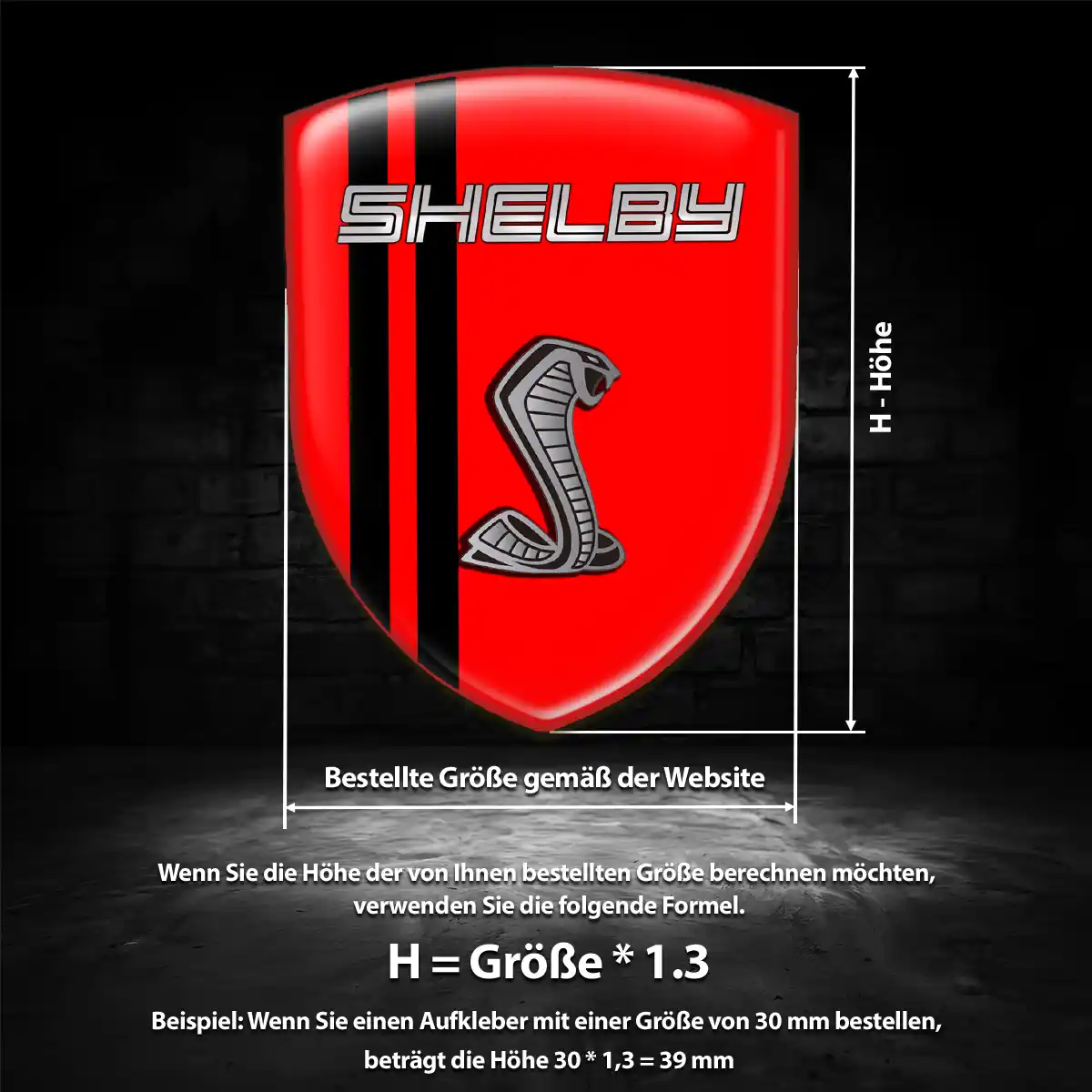 Ford Shelby Wappen Emblem Auto Hohe Qualität