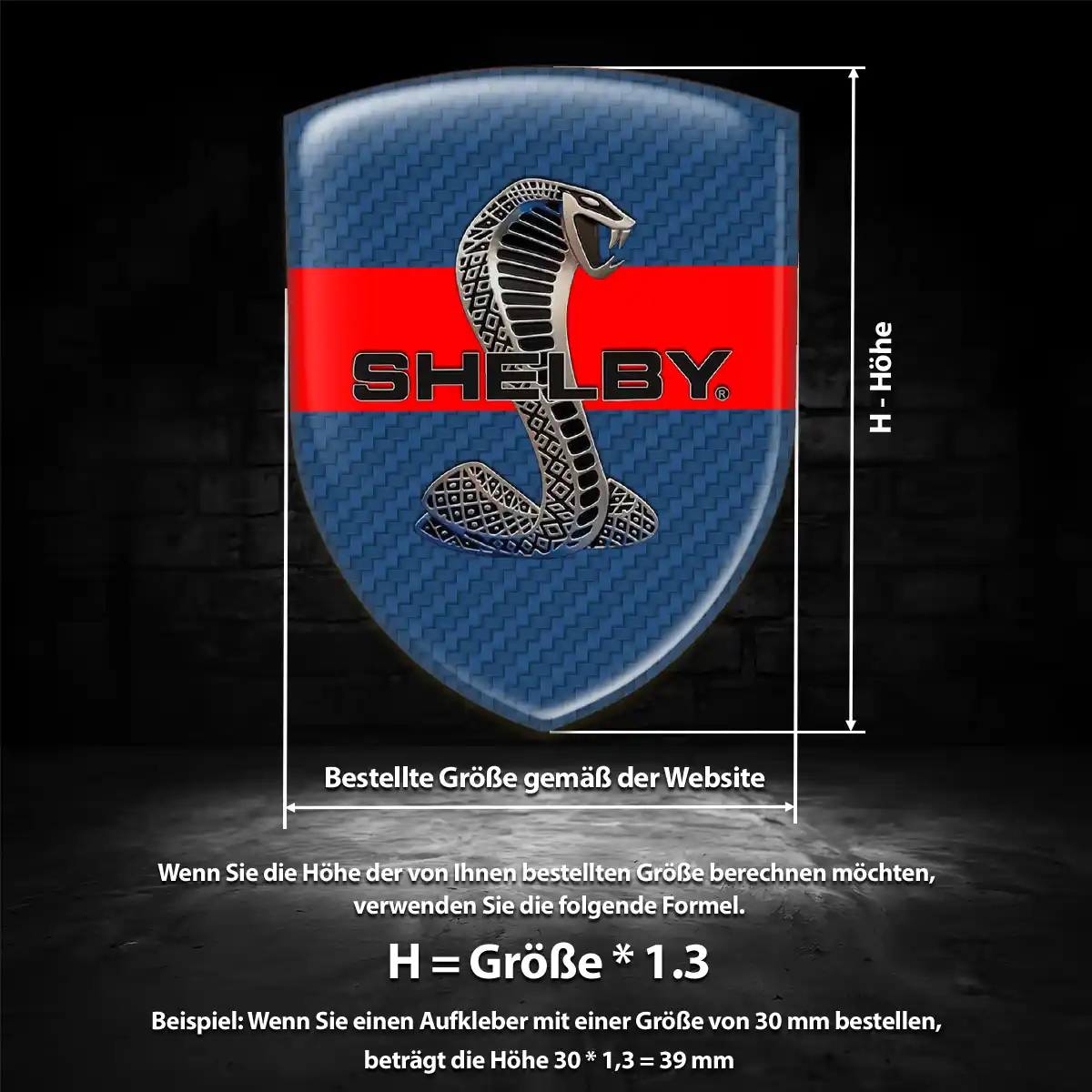 Ford Shelby Wappen Emblem Auto Stilvolles Design