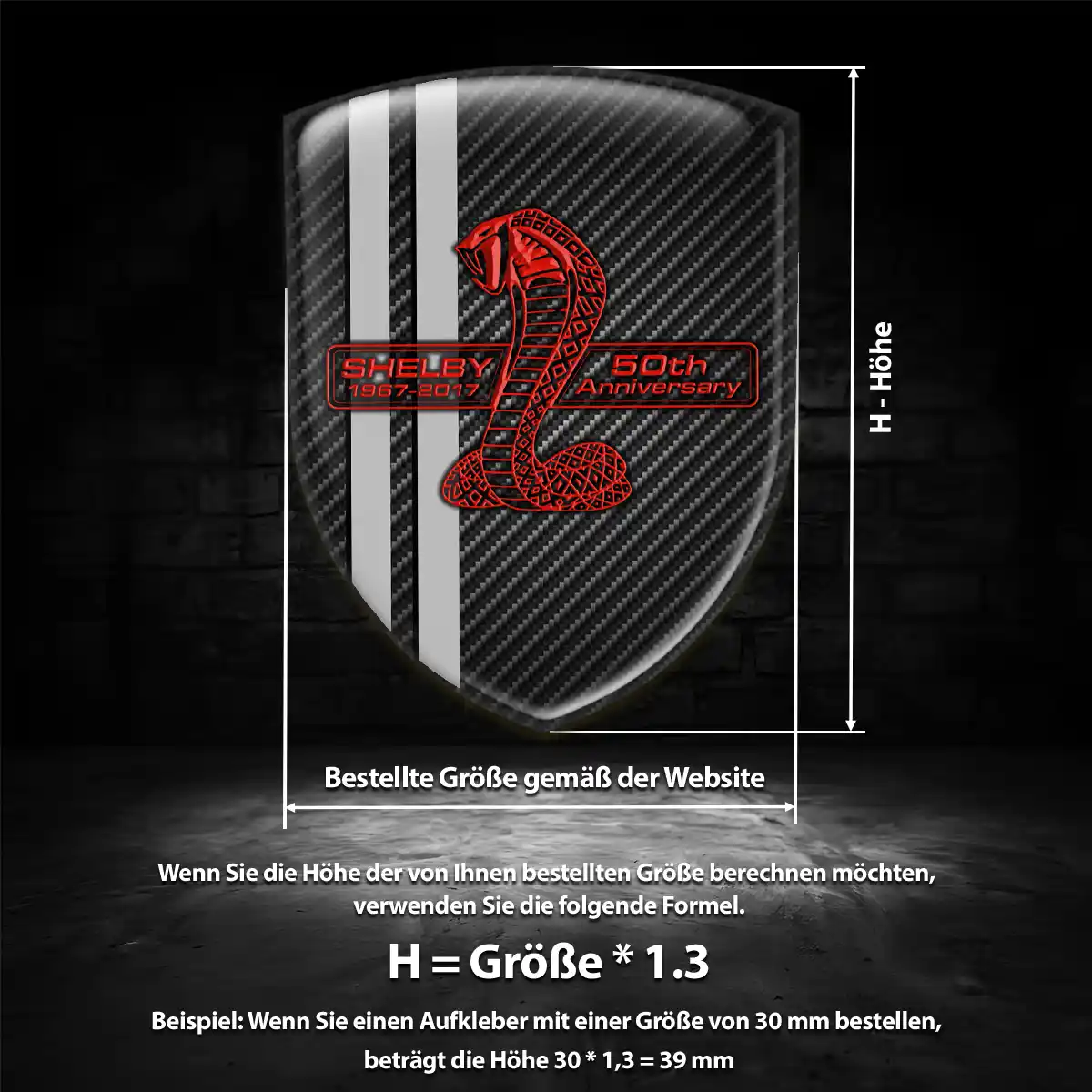 Ford Shelby Wappen Emblem Hohe Qualität