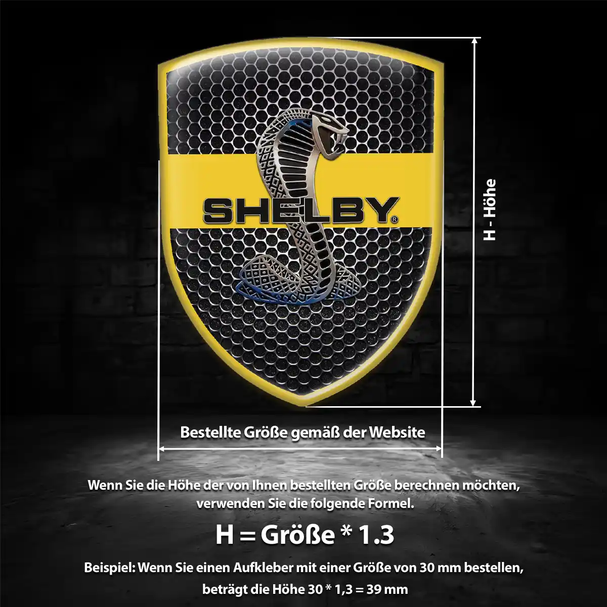 Ford Shelby Wappen Emblem Stilvolles Design