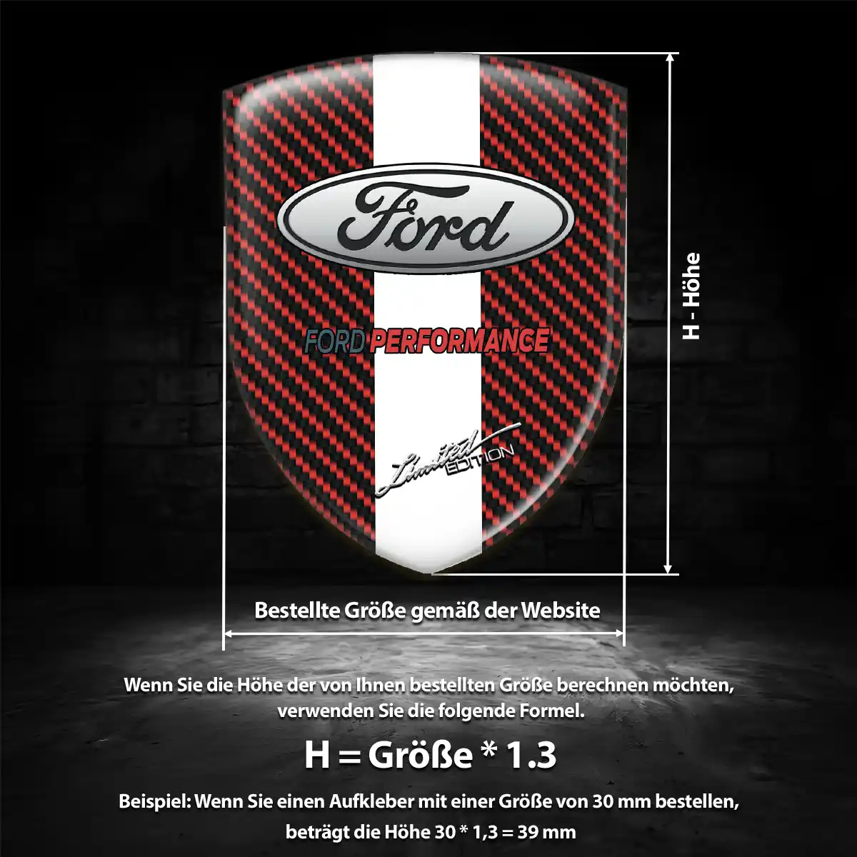 Ford Silikon Aufkleber Auto Stilvolles Design