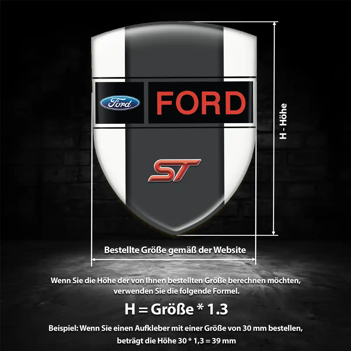Ford Silikon Aufkleber Embleme Auto Stilvolles Design