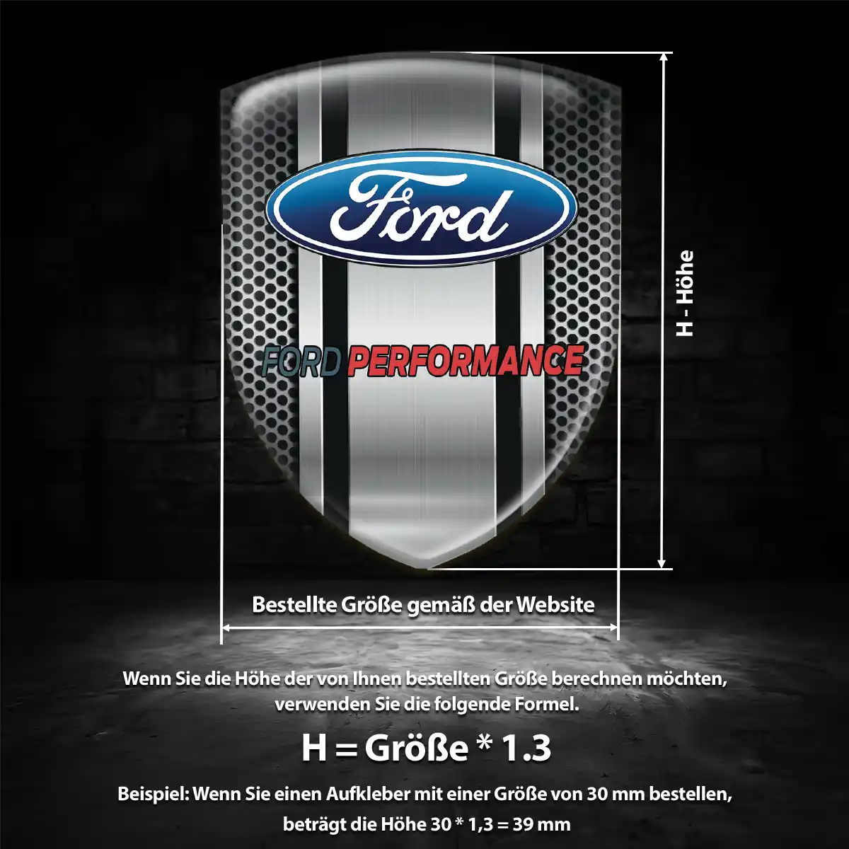 Ford Silikon Aufkleber Hohe Qualität