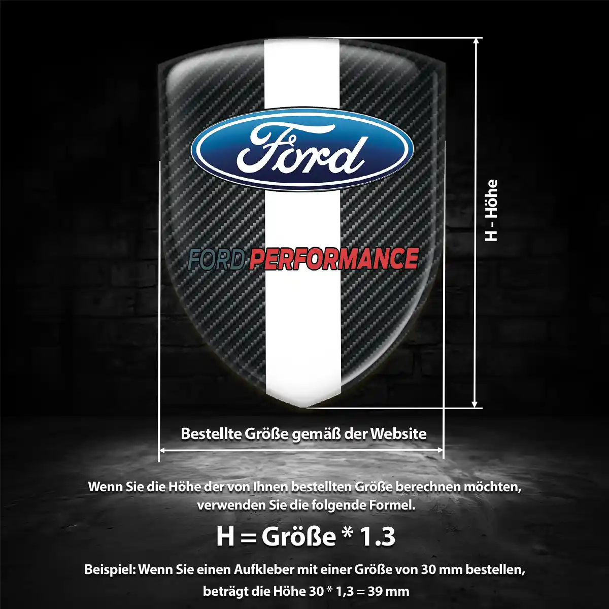 Ford Silikon Aufkleber Stilvolles Design