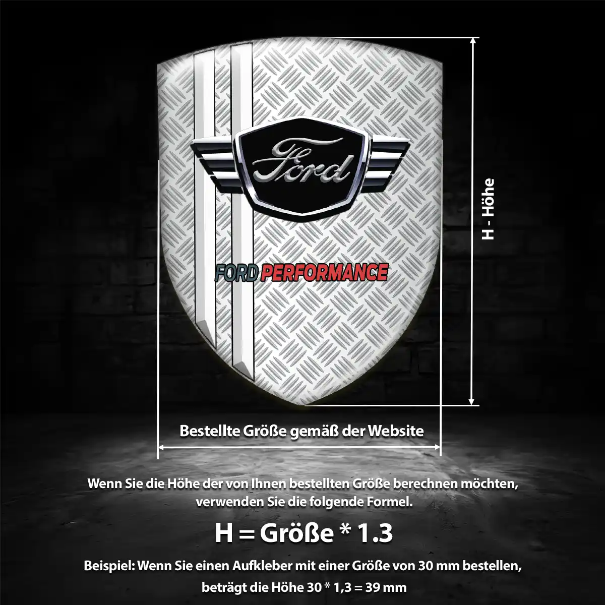 Ford Silikon Aufkleber Wappen Auto Stilvolles Design