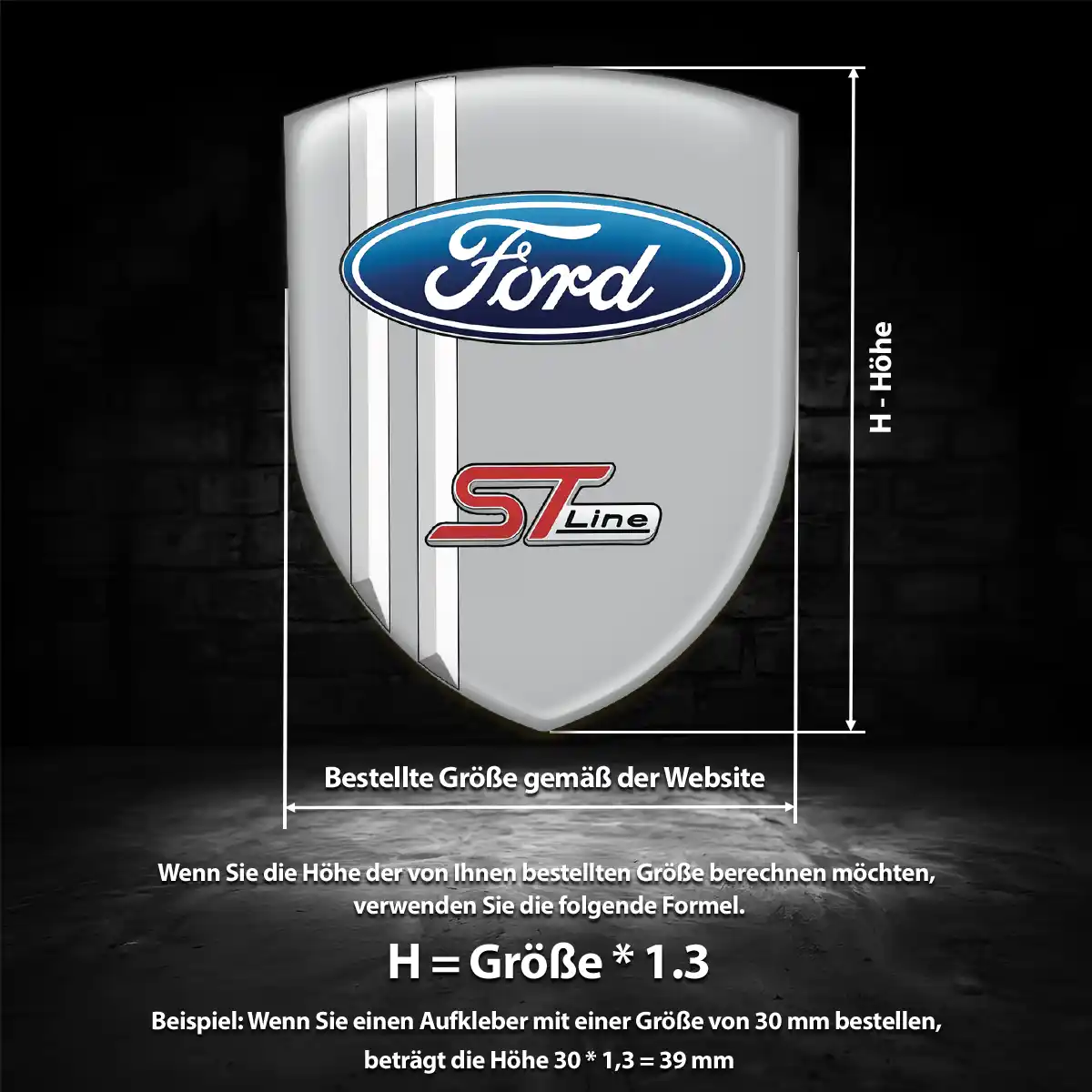 Ford Silikon Aufkleber Wappen Hohe Qualität