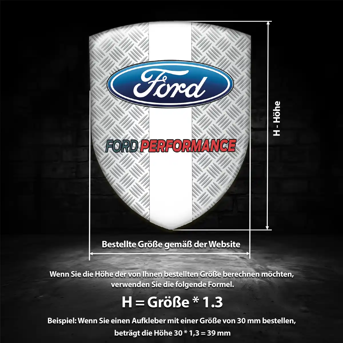 Ford Wappen Aufkleber Auto Stilvolles Design