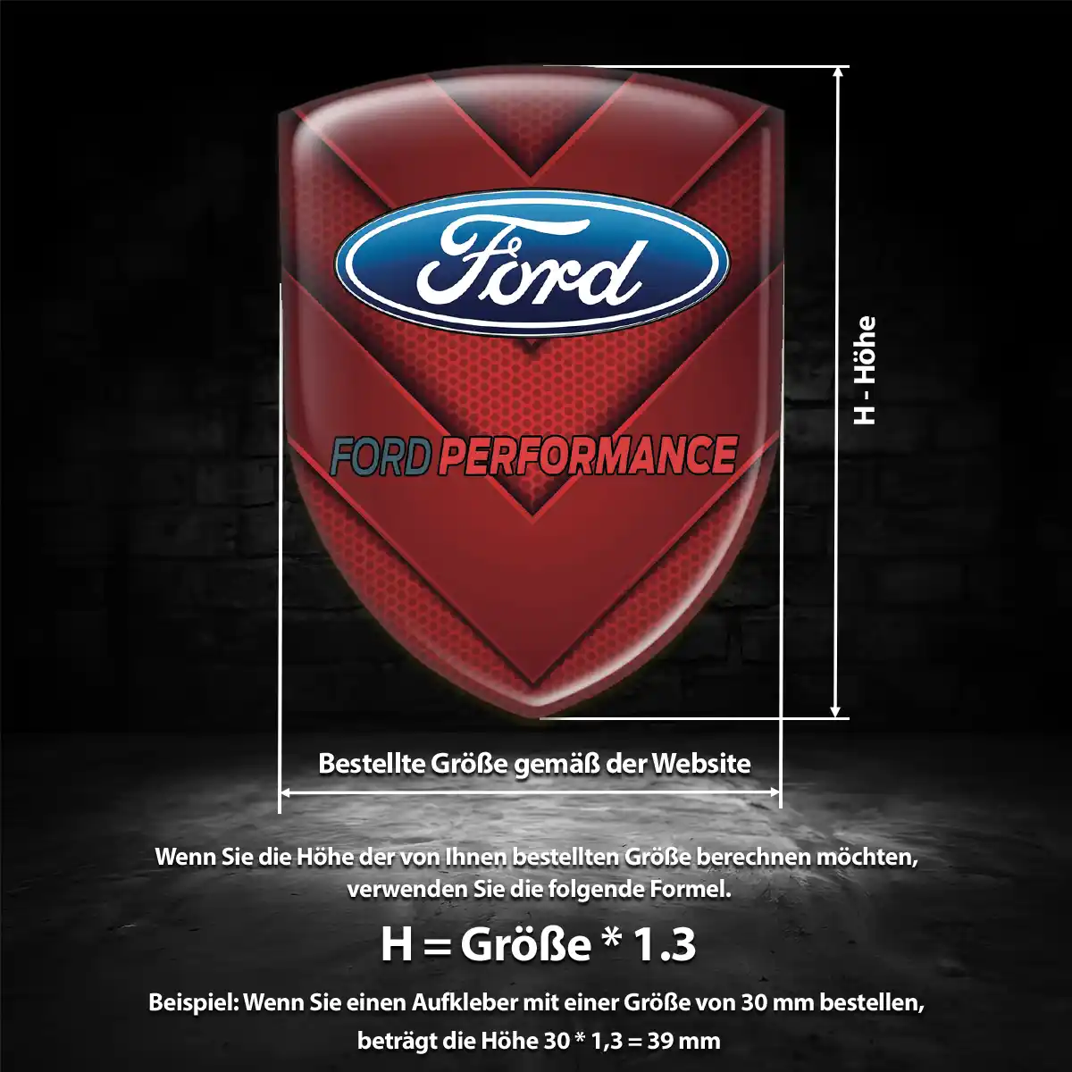 Ford Wappen Aufkleber Emblem Auto Stilvolles Design